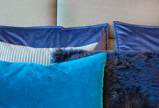 modern interior design elegant pillows